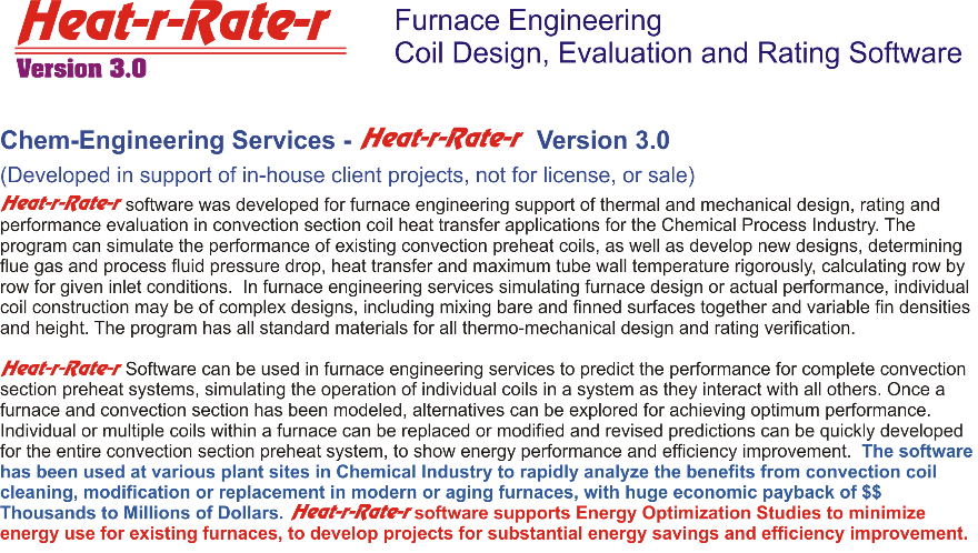 Fired heater design software
